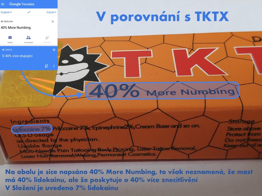 Anestetická mast na tetování